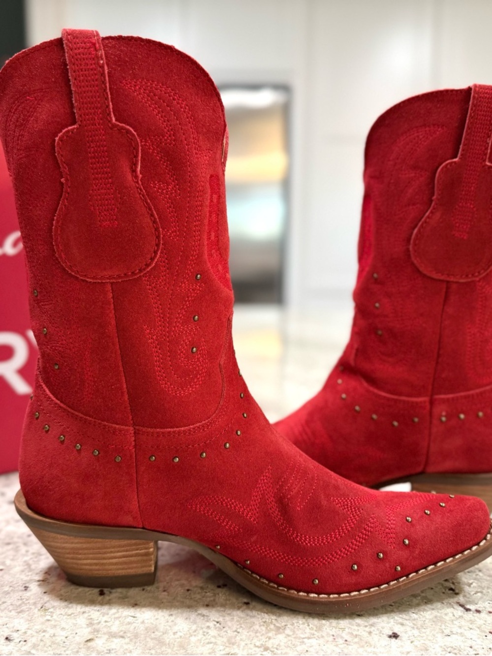 DINGO Hallmark x Opry® Merlot Suede Women's Cowboy Boots NWT - Picture 10 of 16